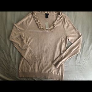 Ann Taylor Ruffle Sweater. NWT